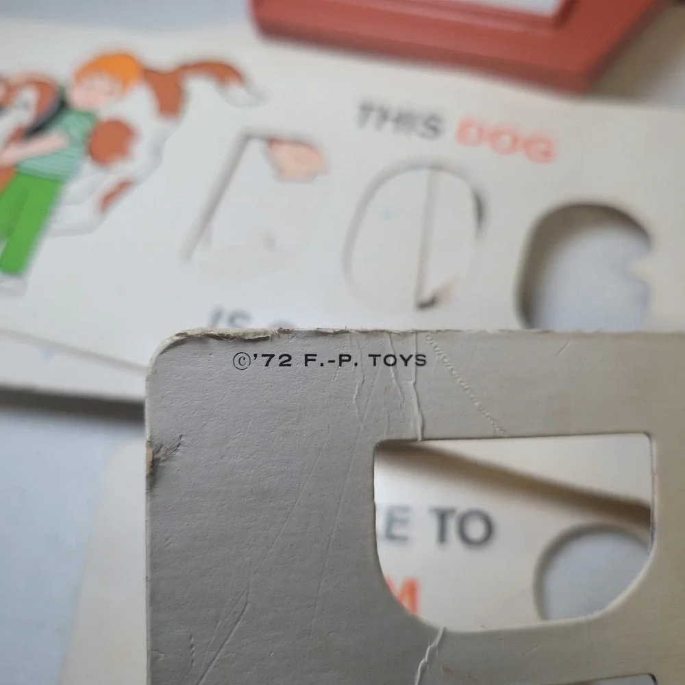 Vintage Fisher Price School Days Desk‎ Chalk Magnetic Letters Stencils 1972